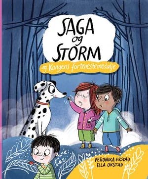 Omslag: "Saga og Storm og kongens fortenestemedalje : roman" av Veronika Erstad